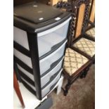 Plastic storage drawers