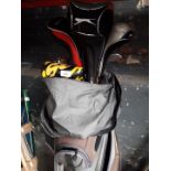 Golf bag with McGregor irons and various woods