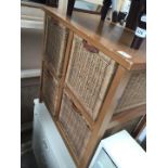 Storage drawers with wicker drawers