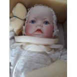 A Franklin porcelain heirloom doll, (boxed)