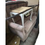 A 2 seater fawn settee