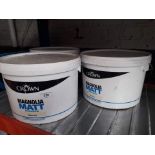 Three 10 litre tubs Crown magnolia Matt Emulsion