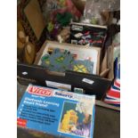 Box of farmyard and zoo animals