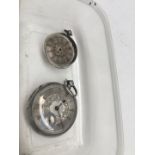 2 silver pocket watches