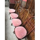 Set of four Ercol spindle back chairs