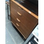 Times teak chest of four drawers