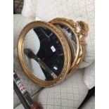 3 gilt framed mirrors