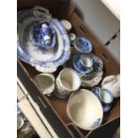 Box of antique teaware