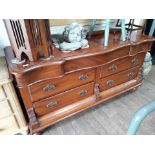 A mahogany sideboard