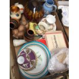 A box of misc pottery and porcelain