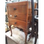 A 3 drawer record cabinet