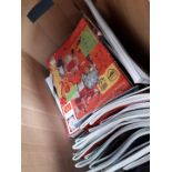 A box of Arsenal programmes 1990s