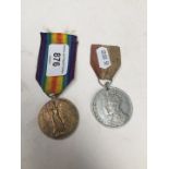 1st world war medal and a Coronation medal