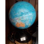 An illuminated globe