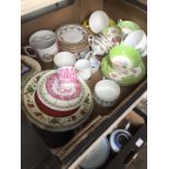 A box of antique teaware