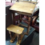 An old school desk with attached seat