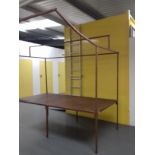 A metal framed table top market stall - 8ft by 4ft + overhang ( 4 boards + 25 metal pieces ) no