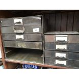 2 multidrawer metal units