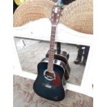 A Hohner Countryman steel strung acoustic guitar.