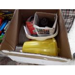 A box of camping equipment