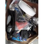 A box of bike items