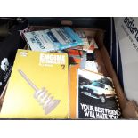 A box of motor car ephemera