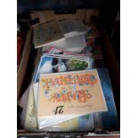 A box of greetings cards