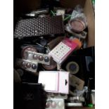 A box of assorted make up