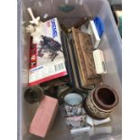 Plastic box of various items