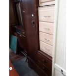An oak bedroom cabinet