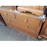 An oak dressing table