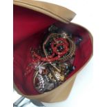 A bag of costume jewellery