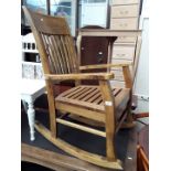 A modern beech rocking chair