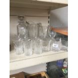 Glassware inc. decanter and jugs