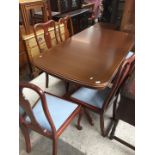 Extending table and six chairs