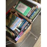 two boxes of books