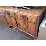 An oak sideboard