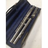 A vintage flute in original case