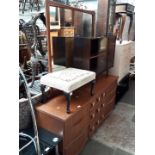 A vintage teak dressing table with large mirror
