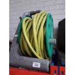 A garden hose reel