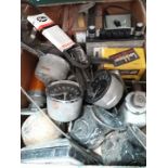 A box of car parts to include vintage