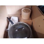 A box of kitchenware