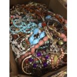 Box of costume jewellery