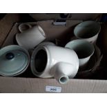 Two boxes Denby crockery