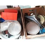 2 boxes of misc tools and garageware