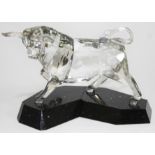 A Swarovski Soulmates bull, length 24cm. Condition - minor nibbles/chips to facets on back left