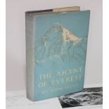 John Hunt, The Ascent of Everest, eight colour plates, forty eight black and white, with original