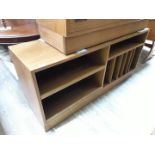 A Danish teak HiFi cabinet, length 138cm.