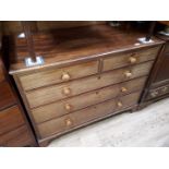 A Georgian mahogany chest of drawers, width 109cm, depth 56cm & height 85cm.