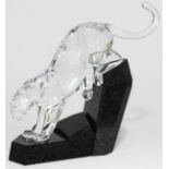 A Swarovski Soulmates Power of Elegance panther, length 20cm. Condition - one minor nibble to facet,